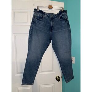 Old Navy OG Straight High Rise Jeans Extra Stretch Medium Wash Blue 18 Long